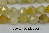 CNG7365 15.5 inches 6mm faceted nuggets yellow opal beads