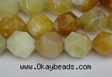 CNG7366 15.5 inches 8mm faceted nuggets yellow opal beads