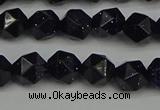 CNG7406 15.5 inches 8mm faceted nuggets blue goldstone beads