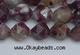 CNG7411 15.5 inches 8mm faceted nuggets tourmaline beads