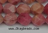 CNG7422 15.5 inches 10mm faceted nuggets rhodochrosite beads