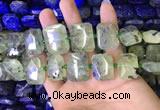 CNG7475 15.5 inches 18*25mm - 20*28mm faceted freeform prehnite beads