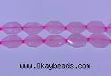 CNG7510 15.5 inches 25*35mm - 30*40mm faceted freeform rose quartz beads