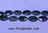 CNG7514 15.5 inches 25*35mm - 30*40mm faceted freeform ruby zoisite beads