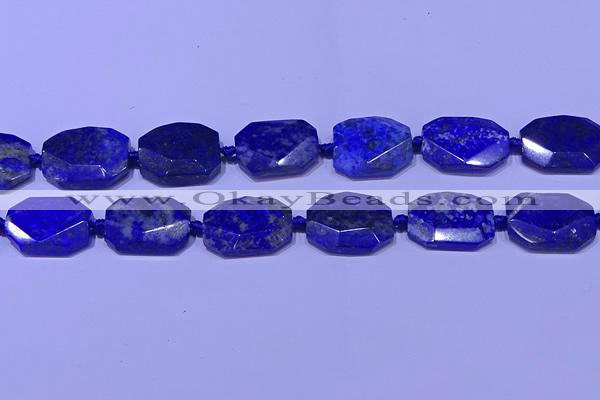 CNG7534 15.5 inches 18*25mm - 25*35mm faceted freeform lapis lazuli beads