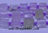 CNG7540 15.5 inches 6*8mm - 10*12mm freeform kunzite beads