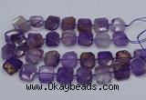 CNG7560 15.5 inches 18*25mm - 20*28mm faceted freeform ametrine beads