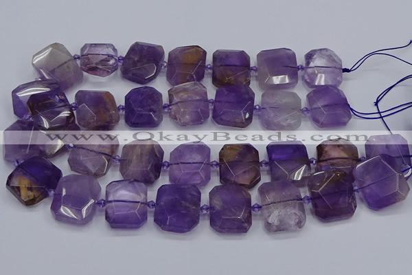 CNG7560 15.5 inches 18*25mm - 20*28mm faceted freeform ametrine beads