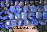 CNG7567 18*25mm - 20*28mm faceted freeform blue aventurine beads