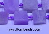 CNG7600 15.5 inches 10*12mm - 12*14mm freeform kunzite beads