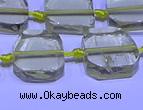 CNG7602 15.5 inches 12*14mm - 15*16mm freeform lemon quartz beads