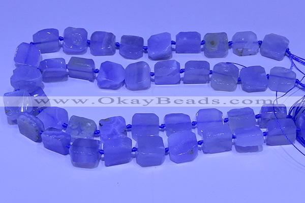 CNG7604 15.5 inches 14*15mm - 15*16mm freeform blue chalcedony beads