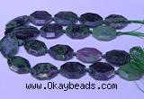 CNG7626 20*30mm - 22*32mm faceted freeform ruby zoisite beads