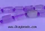 CNG7633 15.5 inches 5*7mm - 8*10mm nuggets kunzite beads