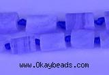 CNG7641 15.5 inches 5*7mm - 8*10mm nuggets blue Lace agate beads