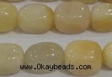 CNG767 15.5 inches 13*18mm nuggets yellow jade beads wholesale