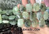 CNG7754 13*18mm - 15*25mm faceted freeform prehnite beads