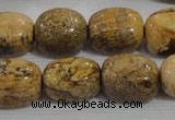 CNG776 15.5 inches 13*18mm nuggets picture jasper beads wholesale