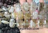 CNG7760 13*18mm - 15*25mm faceted freeform scenic quartz beads