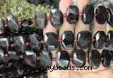 CNG7768 13*18mm - 15*25mm faceted freeform garnet beads