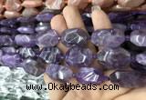 CNG7802 15.5 inches 13*18mm - 18*25mm faceted freeform amethyst beads