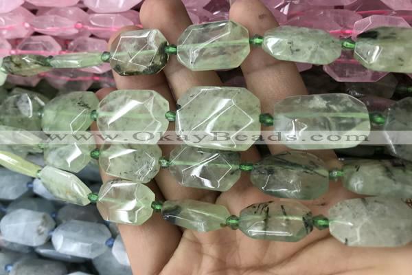 CNG7804 15.5 inches 13*18mm - 18*25mm faceted freeform prehnite beads