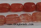 CNG783 15.5 inches 13*18mm nuggets cherry quartz beads wholesale