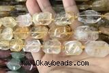 CNG7860 13*18mm - 18*25mm faceted freeform citrine beads