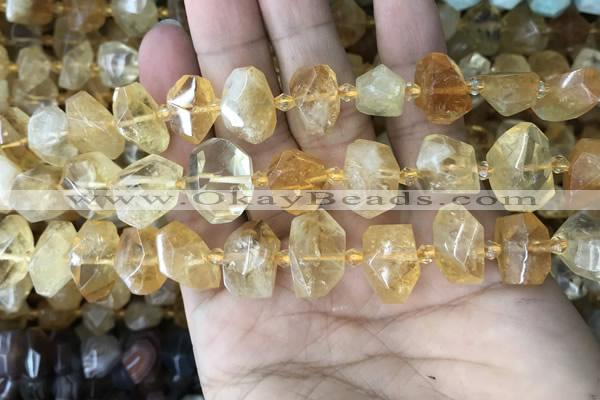 CNG7899 15.5 inches 10*14mm - 13*18mm faceted nuggets citrine beads