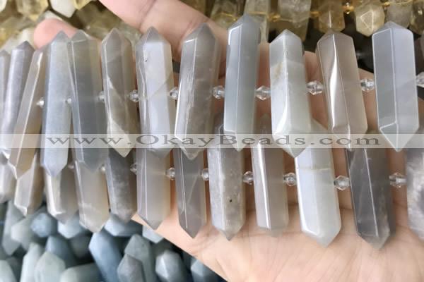 CNG7934 15.5 inches 10*22mm - 12*45mm faceted nuggets moonstone beads