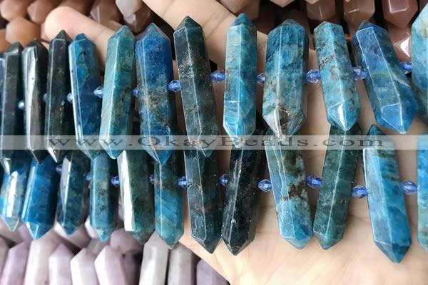 CNG7937 15.5 inches 10*22mm - 12*45mm faceted nuggets apatite beads