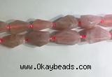 CNG7951 15.5 inches 15*25mm - 20*40mm nuggets rose quartz beads