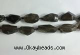 CNG7955 15.5 inches 15*25mm - 20*40mm nuggets smoky quartz beads