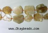 CNG7972 25*30mm - 35*45mm freeform citrine slab beads