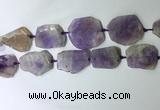 CNG7976 25*30mm - 35*45mm freeform lavender amethyst slab beads