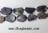 CNG7982 25*30mm - 35*45mm freeform charoite slab beads