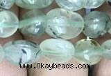 CNG8008 15.5 inches 6*8mm nuggets green rutilated quartz beads