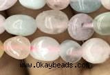 CNG8011 15.5 inches 6*8mm nuggets morganite beads wholesale