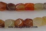 CNG803 15.5 inches 9*12mm faceted nuggets agate gemstone beads