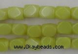 CNG805 15.5 inches 8*12mm faceted nuggets lemon jade beads