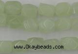 CNG806 15.5 inches 8*12mm faceted nuggets New jade beads