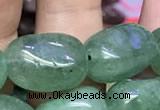 CNG8064 8*10mm - 10*14mmm nuggets green strawberry quartz beads