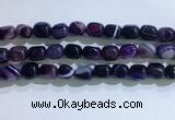 CNG8132 15.5 inches 8*12mm nuggets striped agate beads wholesale