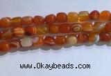 CNG8134 15.5 inches 8*12mm nuggets striped agate beads wholesale