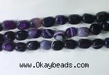 CNG8227 15.5 inches 12*16mm nuggets striped agate beads wholesale