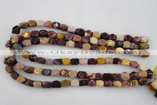 CNG823 15.5 inches 9*12mm faceted nuggets mookaite gemstone beads