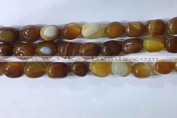 CNG8266 15.5 inches 13*18mm nuggets striped agate beads wholesale