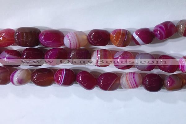 CNG8268 15.5 inches 13*18mm nuggets striped agate beads wholesale