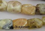 CNG832 15.5 inches 13*18mm faceted nuggets yellow opal beads