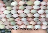 CNG8516 15.5 inches 8*12mm - 10*15mm faceted nuggets morganite beads